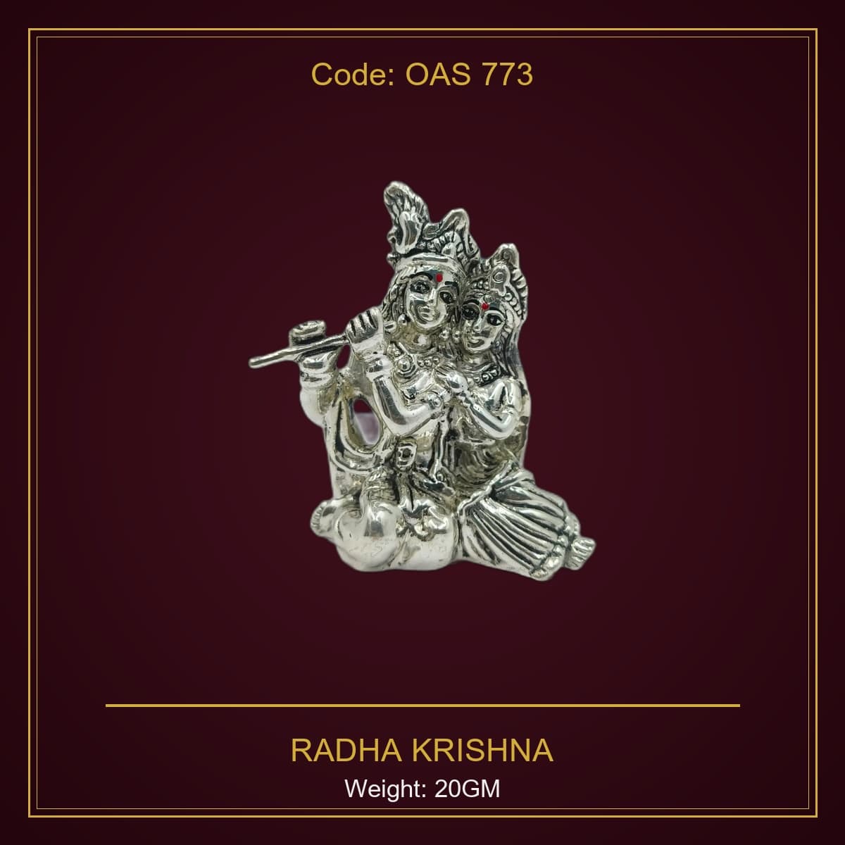 999 Silver Radha Krishna