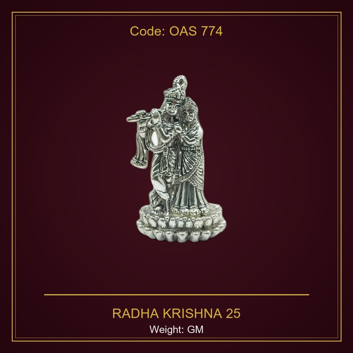 999 Silver Radha Krishna