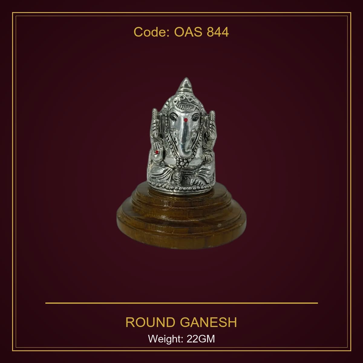 999 Silver Round Ganesh