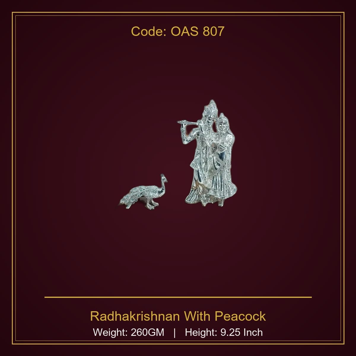 999 Silver Radhakrishnan With Peacock