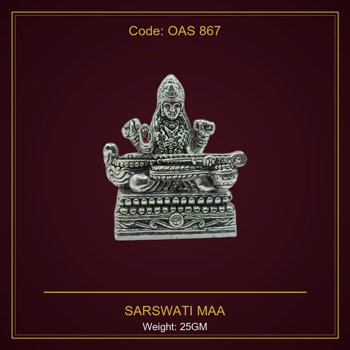 999 Silver Sarswati Maa