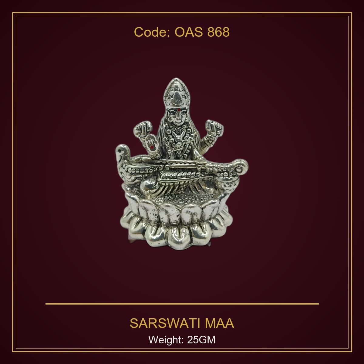 999 Silver Sarswati Maa