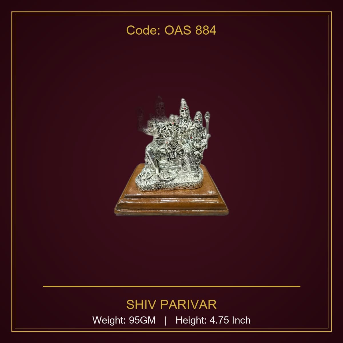 999 Silver Shiv Parivar