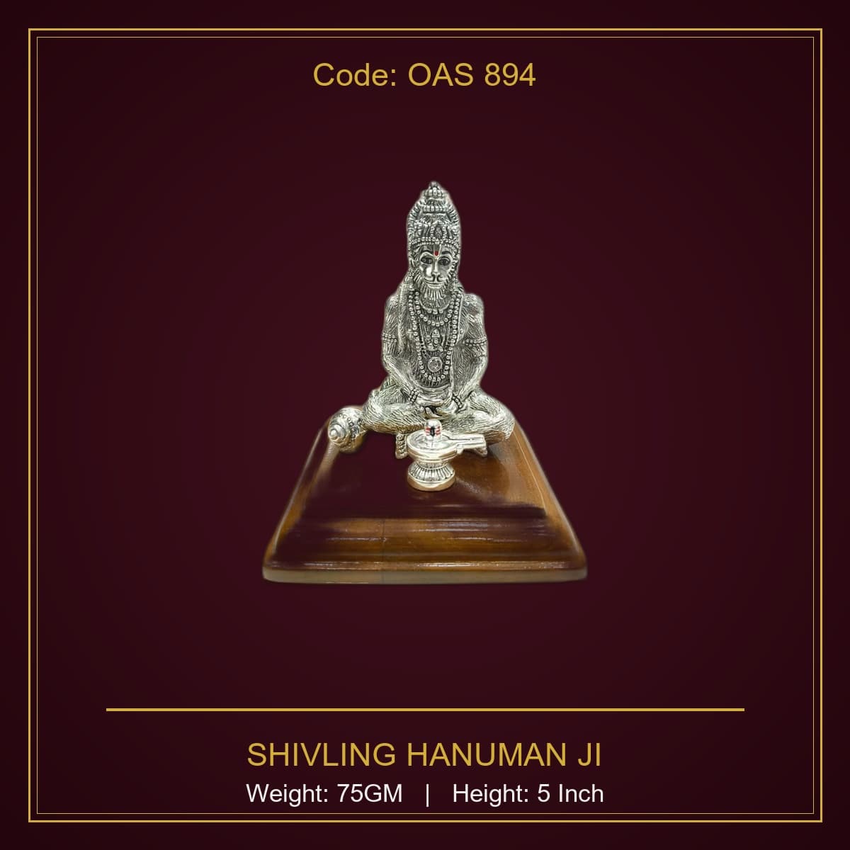 999 Silver Shivling Hanuman Ji