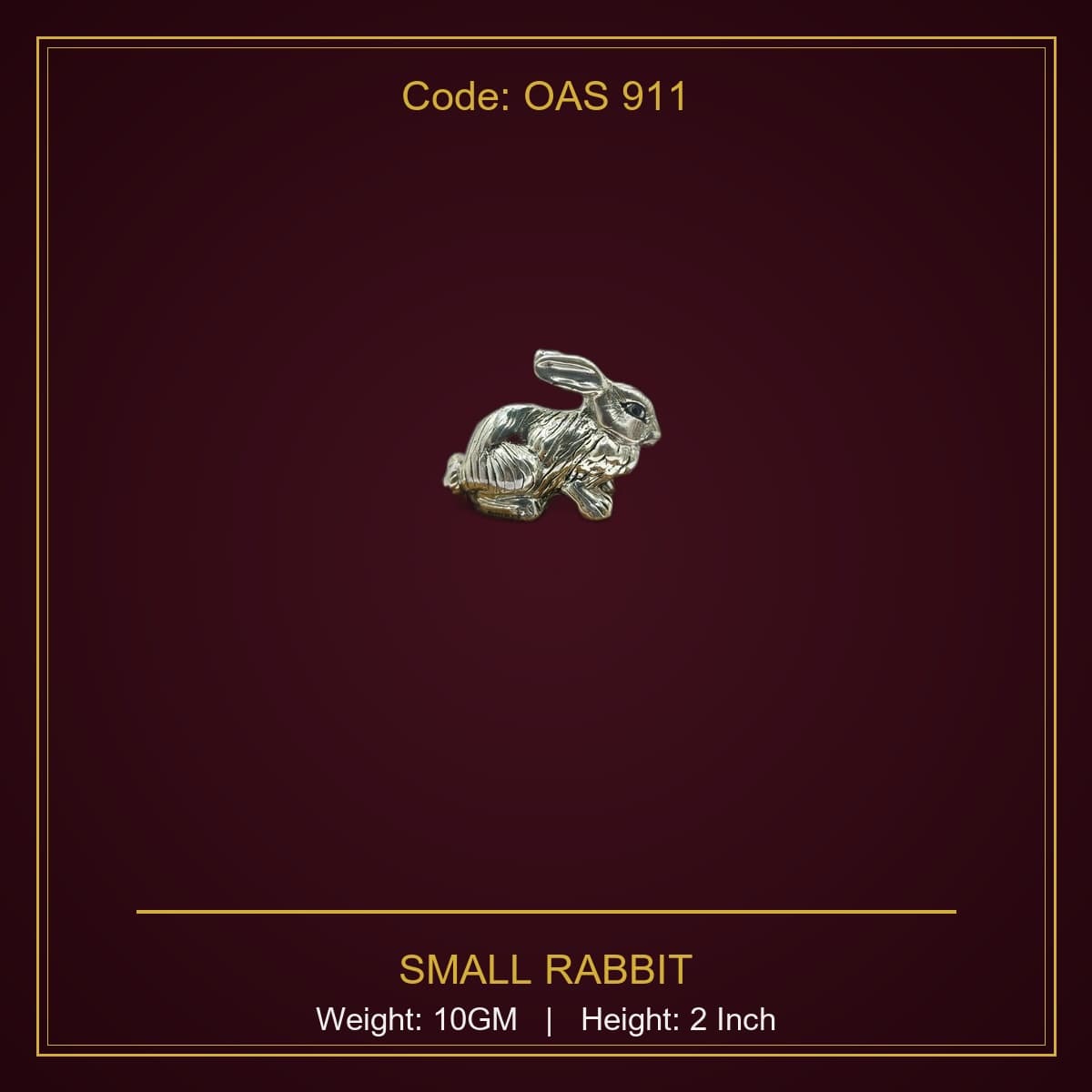 999 Silver Small Rabbit