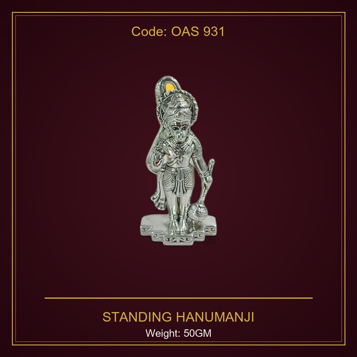 999 Silver Standing Hanumanji