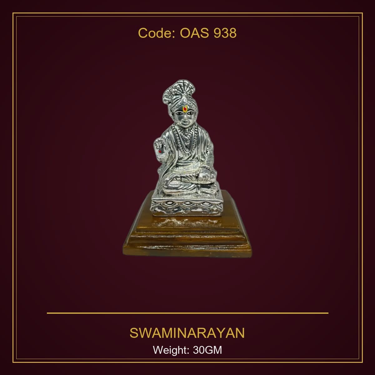 999 Silver Swaminarayan