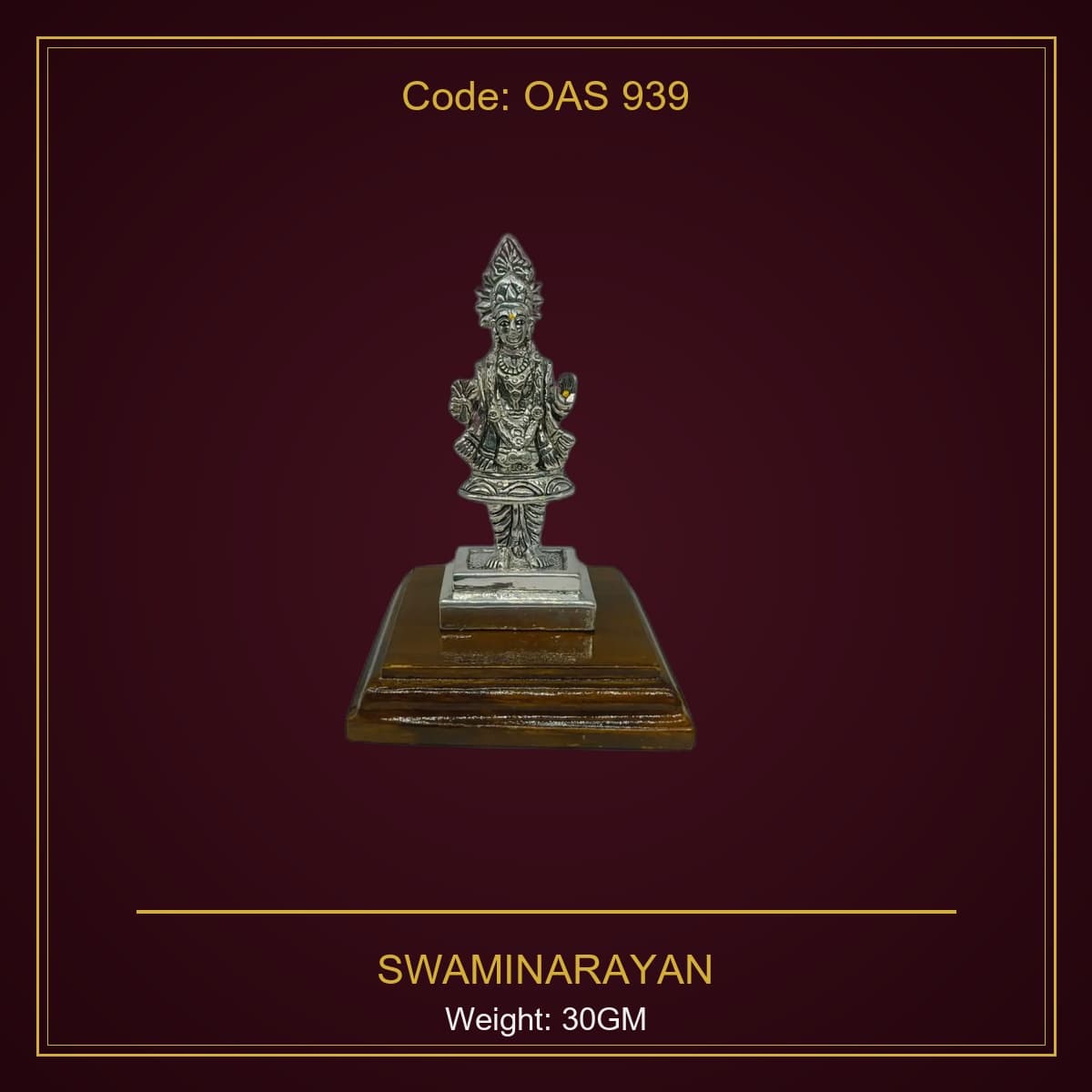 999 Silver Swaminarayan