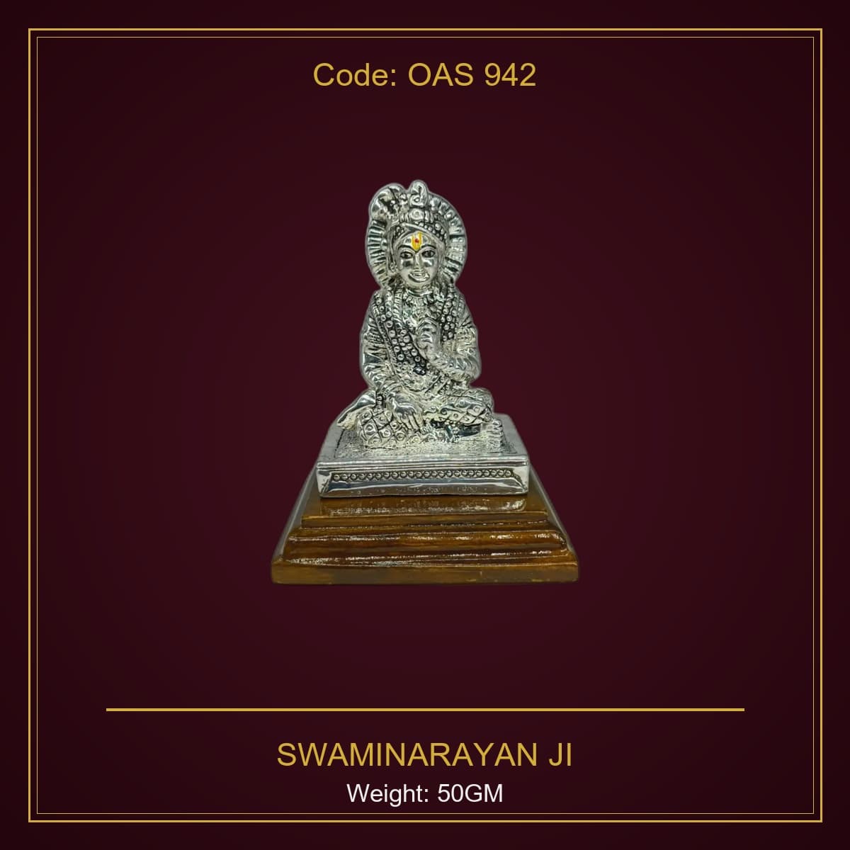 999 Silver Swaminarayan Ji