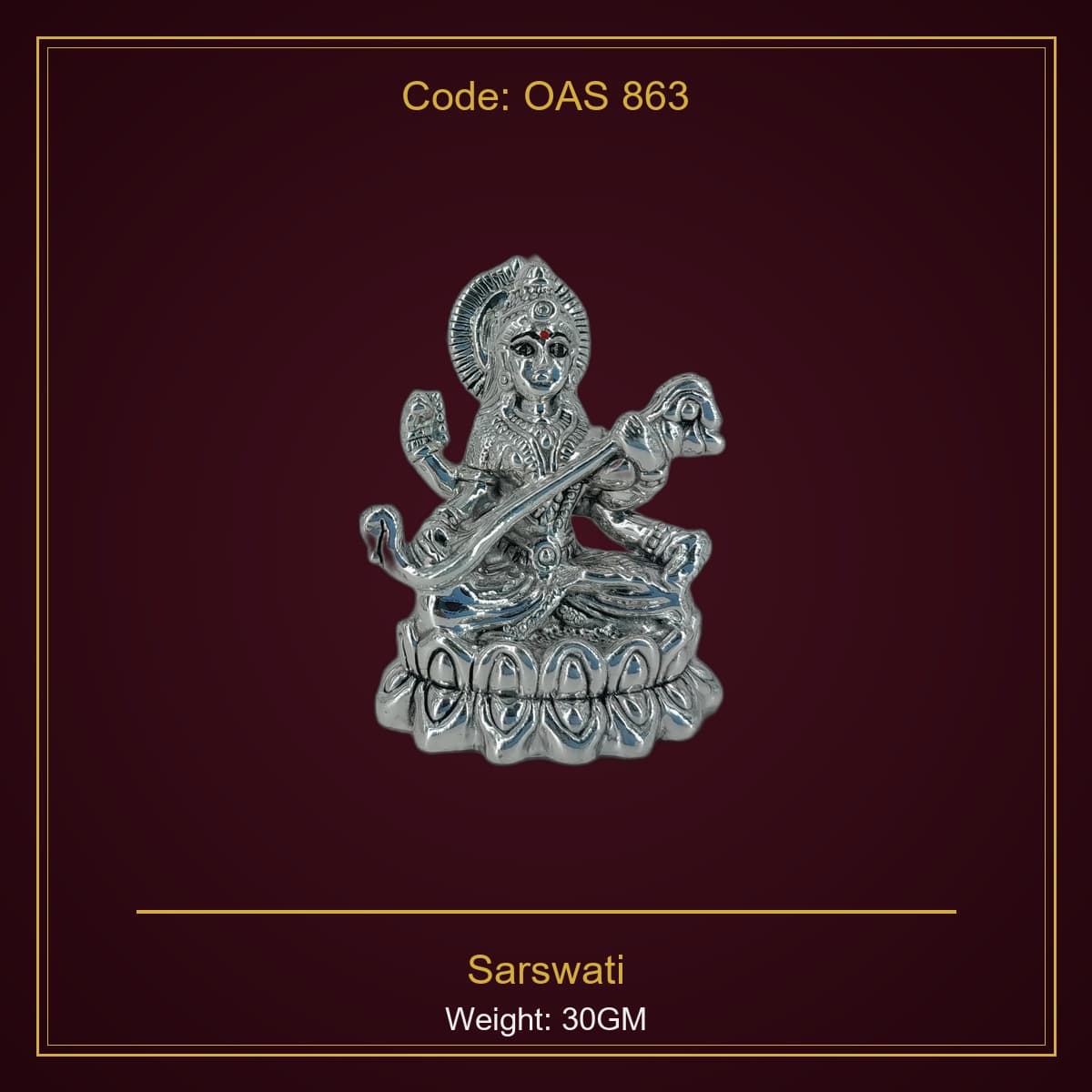 999 Silver Sarswati