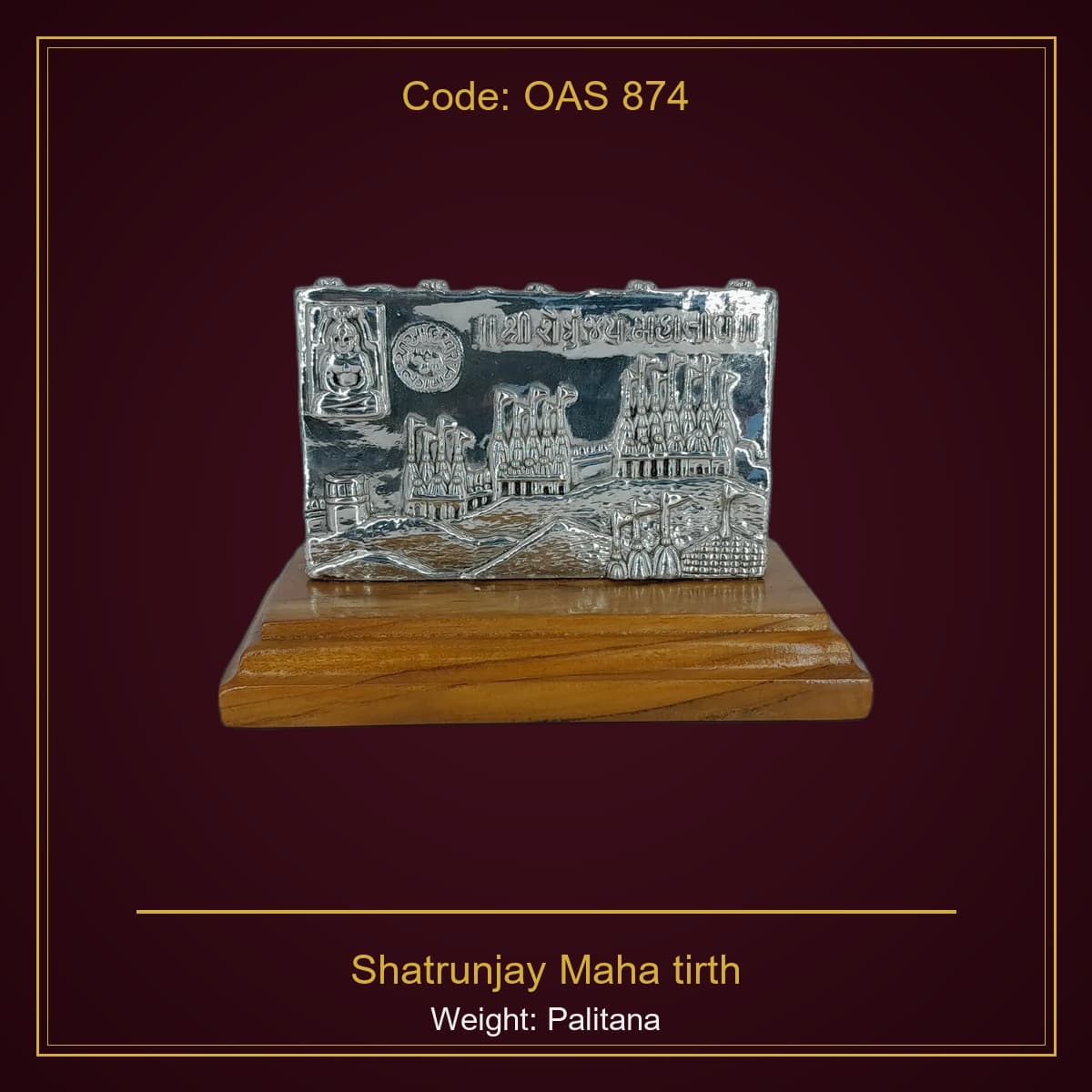 999 Silver Shatrunjay Maha tirth Palitana