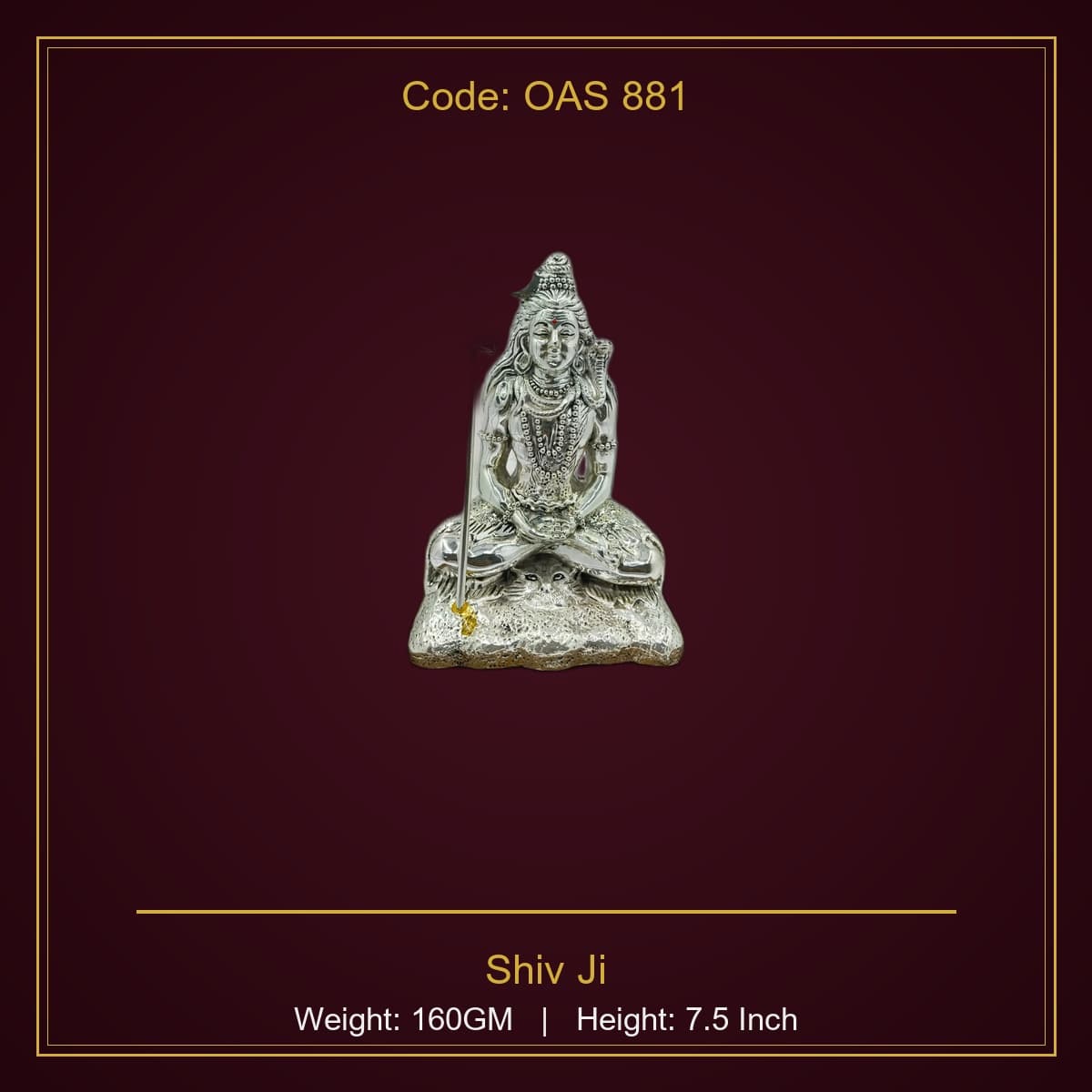 999 Silver Shiv Ji