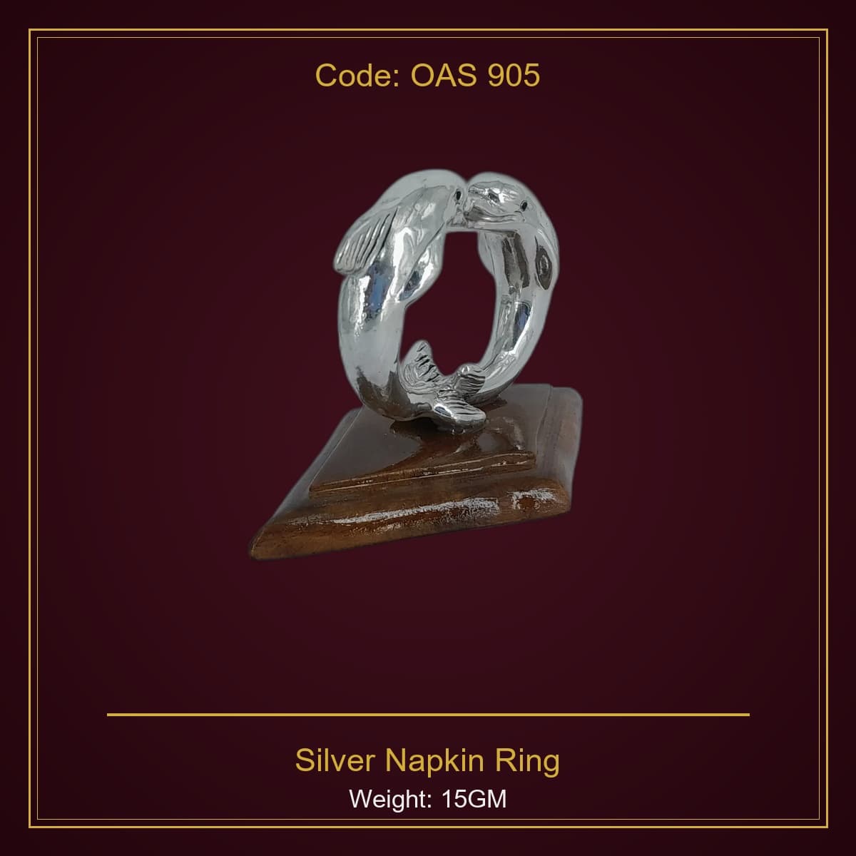 999 Silver Silver Napkin Ring