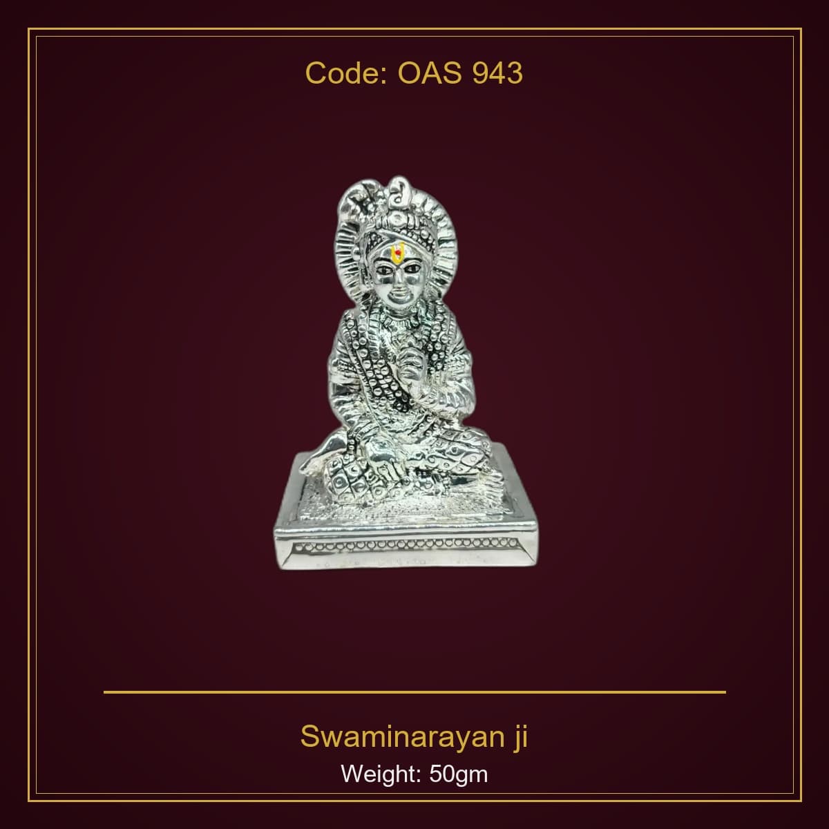 999 Silver Swaminarayan ji