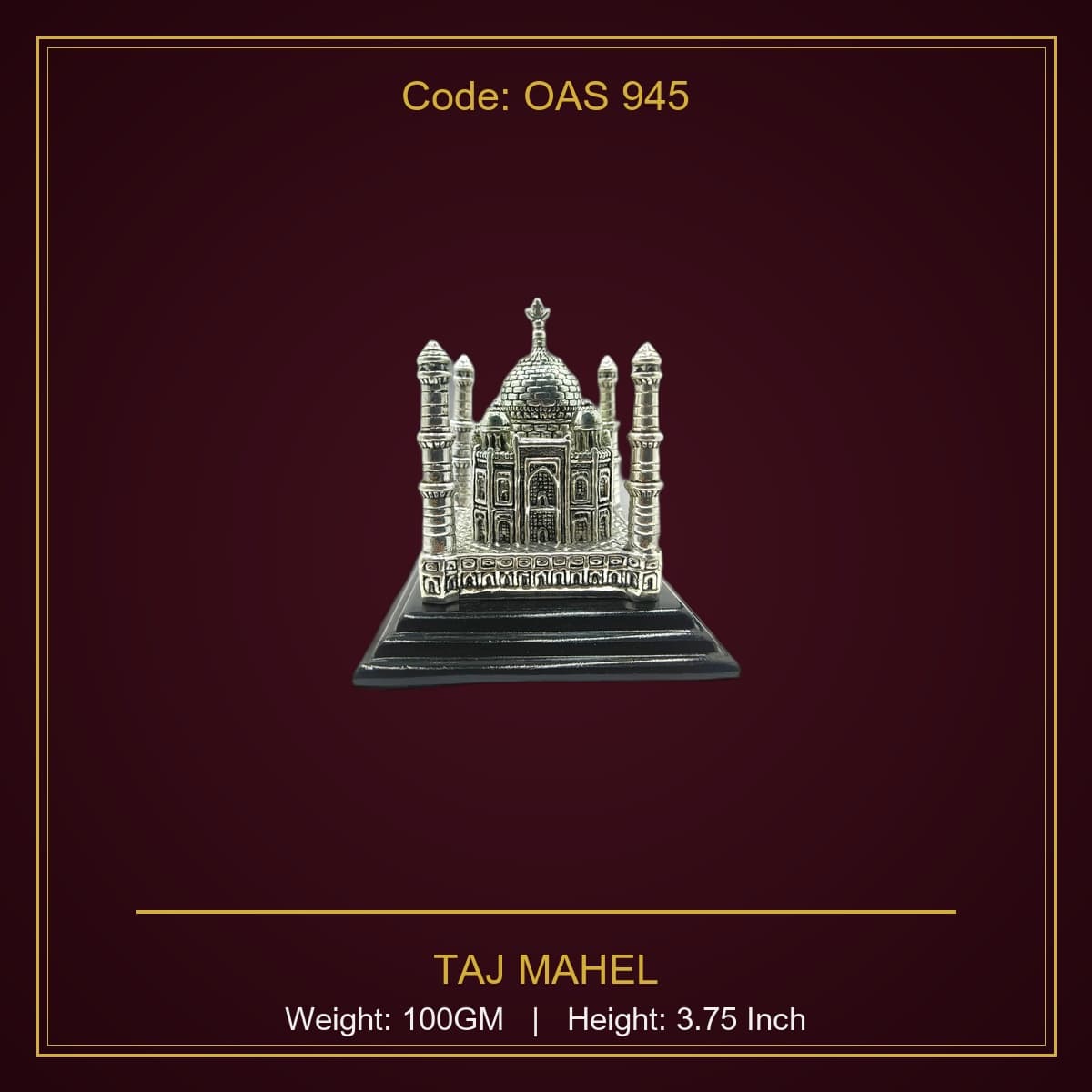 999 Silver Taj Mahel