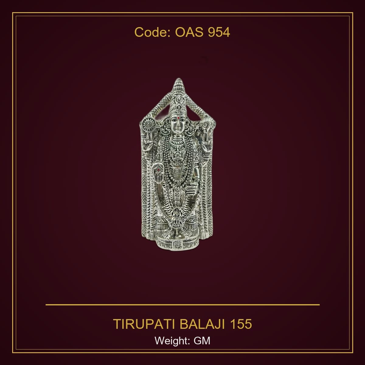 999 Silver Tirupati Balaji
