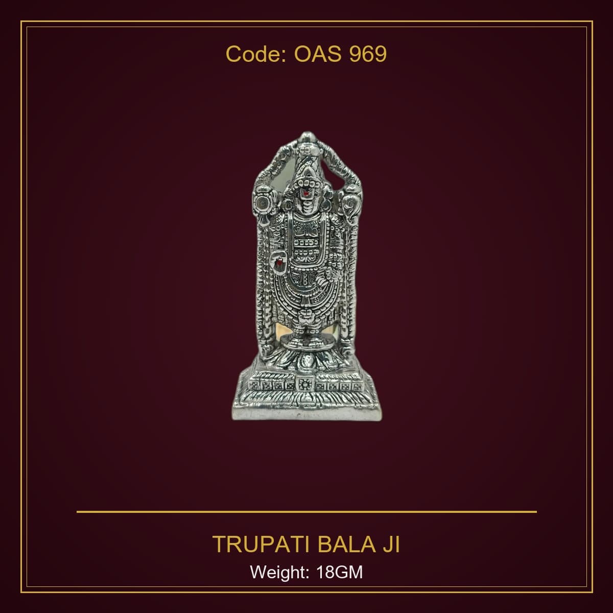 999 Silver Trupati Bala Ji