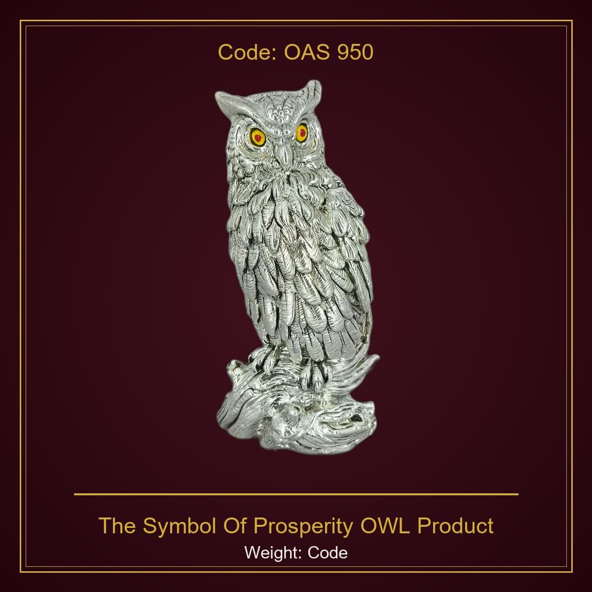 999 Silver The Symbol Of Prosperity-OWL Product Code: