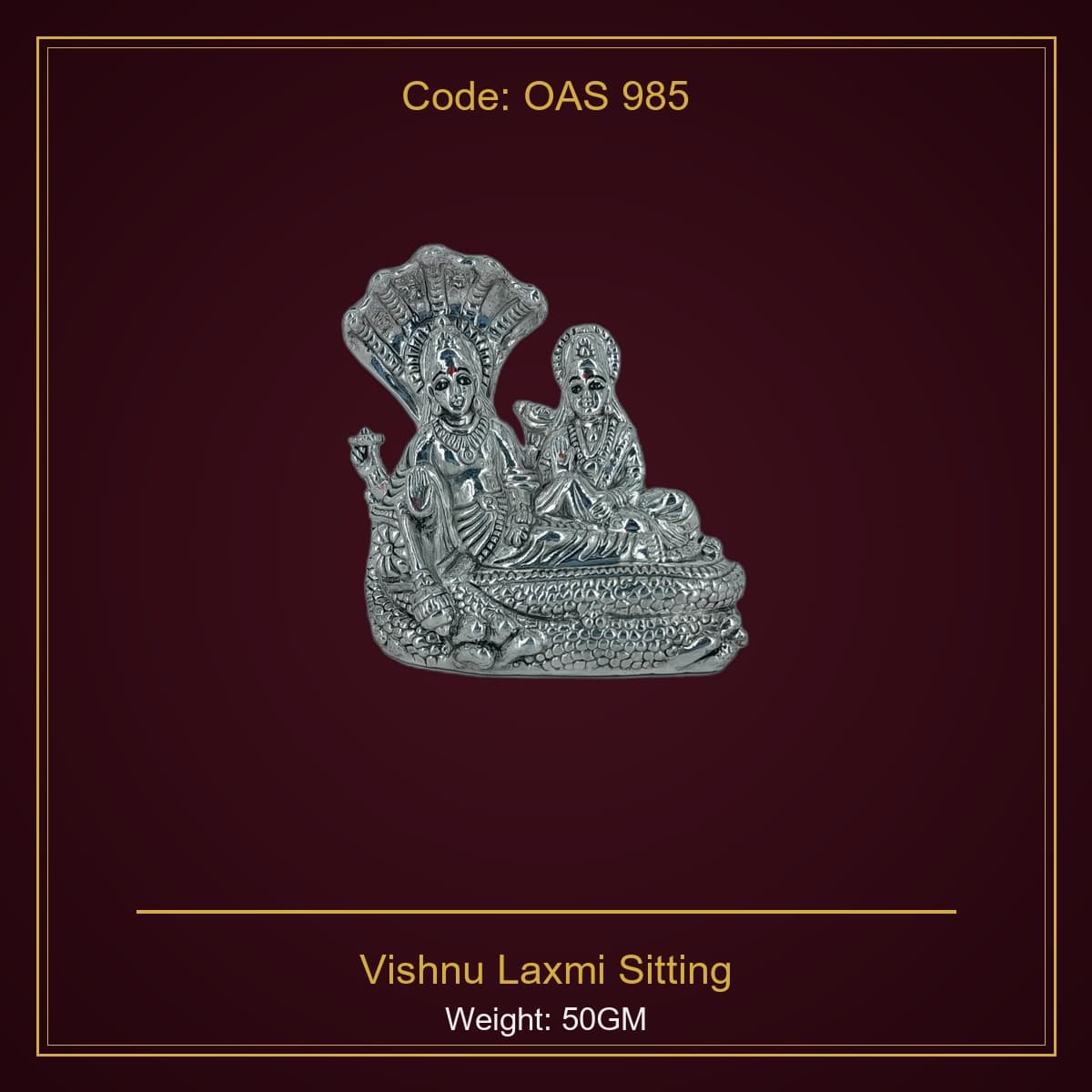 999 Silver Vishnu Laxmi Sitting