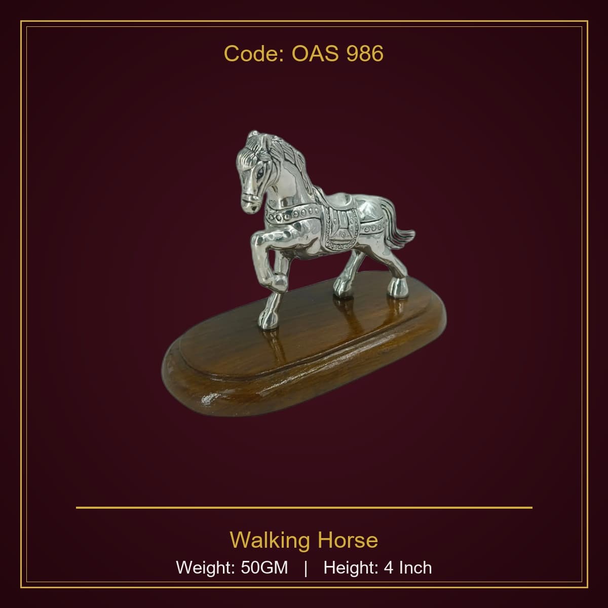 999 Silver Walking Horse