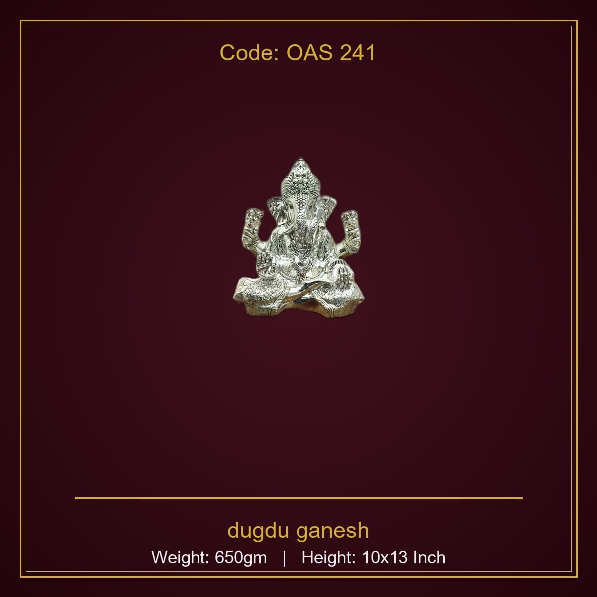 999 Silver dugdu ganesh