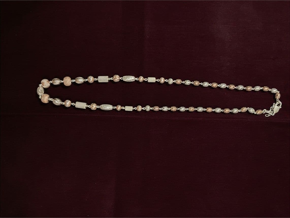 92.5 Rose Gold Cnc Cutting Chain - 106